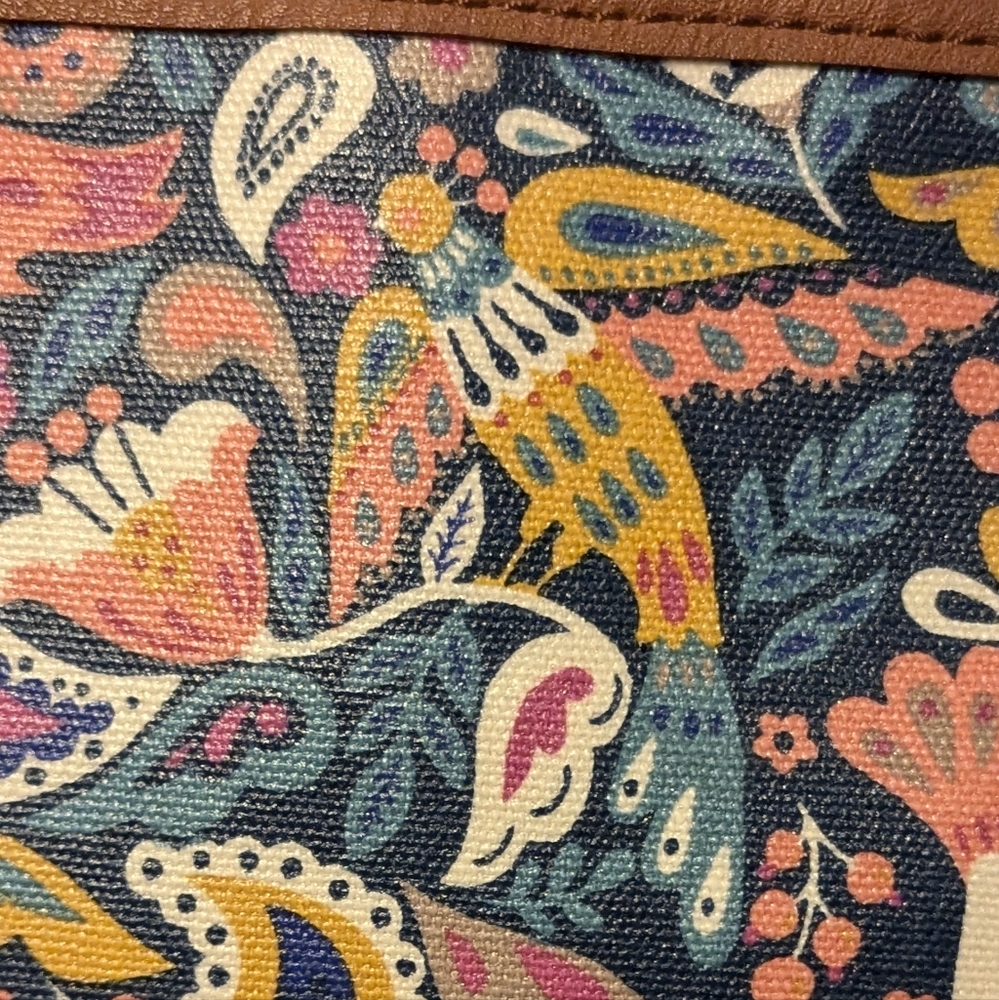 Sakroots Teal Enchanted Forest Crossbody Bag Purse - Picture 7 of 8